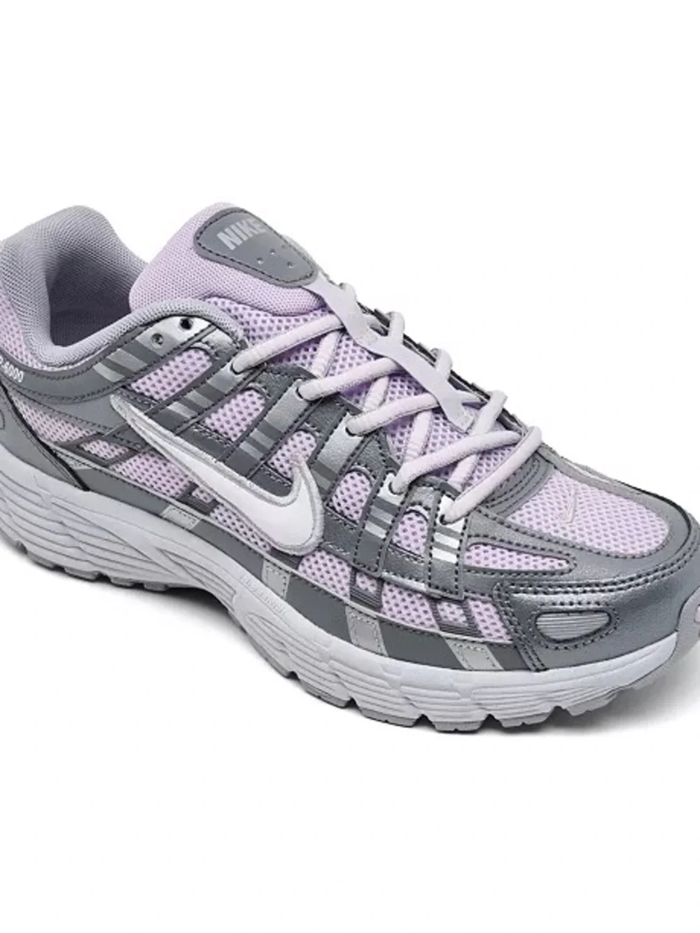 Nike Kids P-6000 shoes Lavender & Gray Mesh Athletic Sneakers